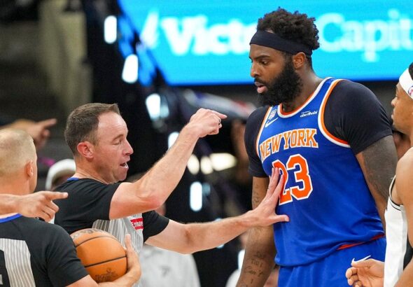NBA rescinds Mitchell Robinson’s technical foul from Game 2 of Finals after reviewing shoving match