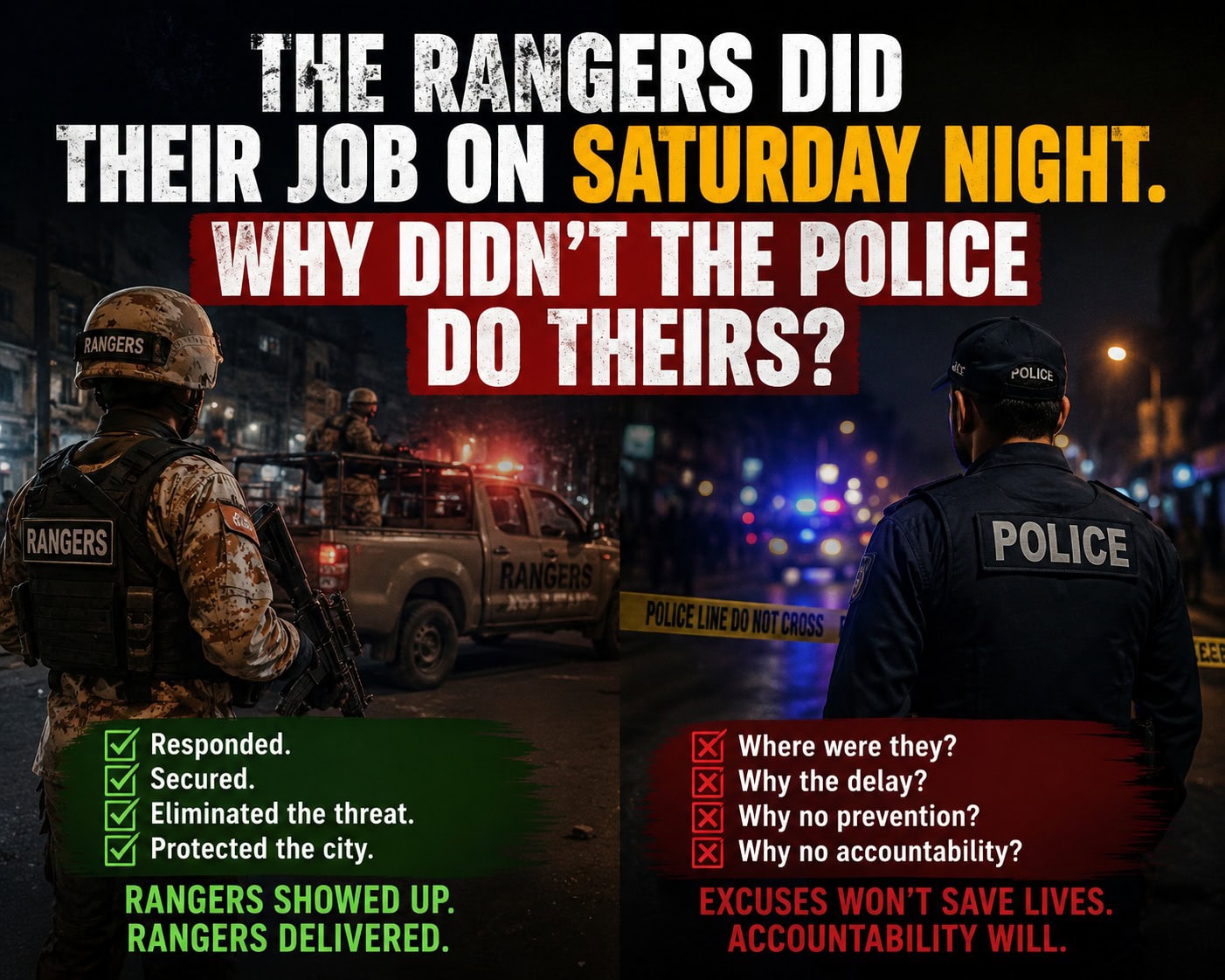 The Rangers Did Their Job On Saturday Night Why Didnt The Police Do Theirs
