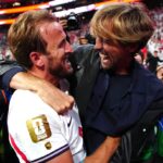 Harry Kane Presents Peter Crouch England Legacy Cap During Visit To Three Lions Camp