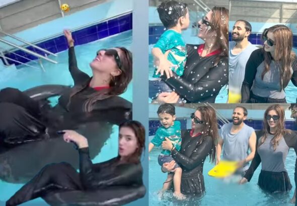 Jannat Mirza beats the heat with sister Alishba Anjum during Family Pool Day