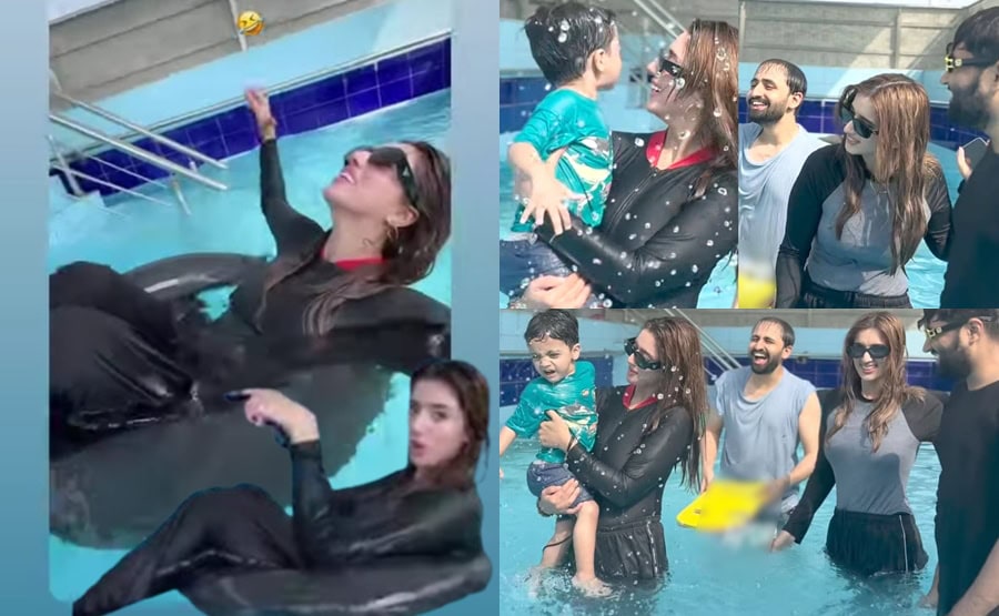 Jannat Mirza beats the heat with sister Alishba Anjum during Family Pool Day