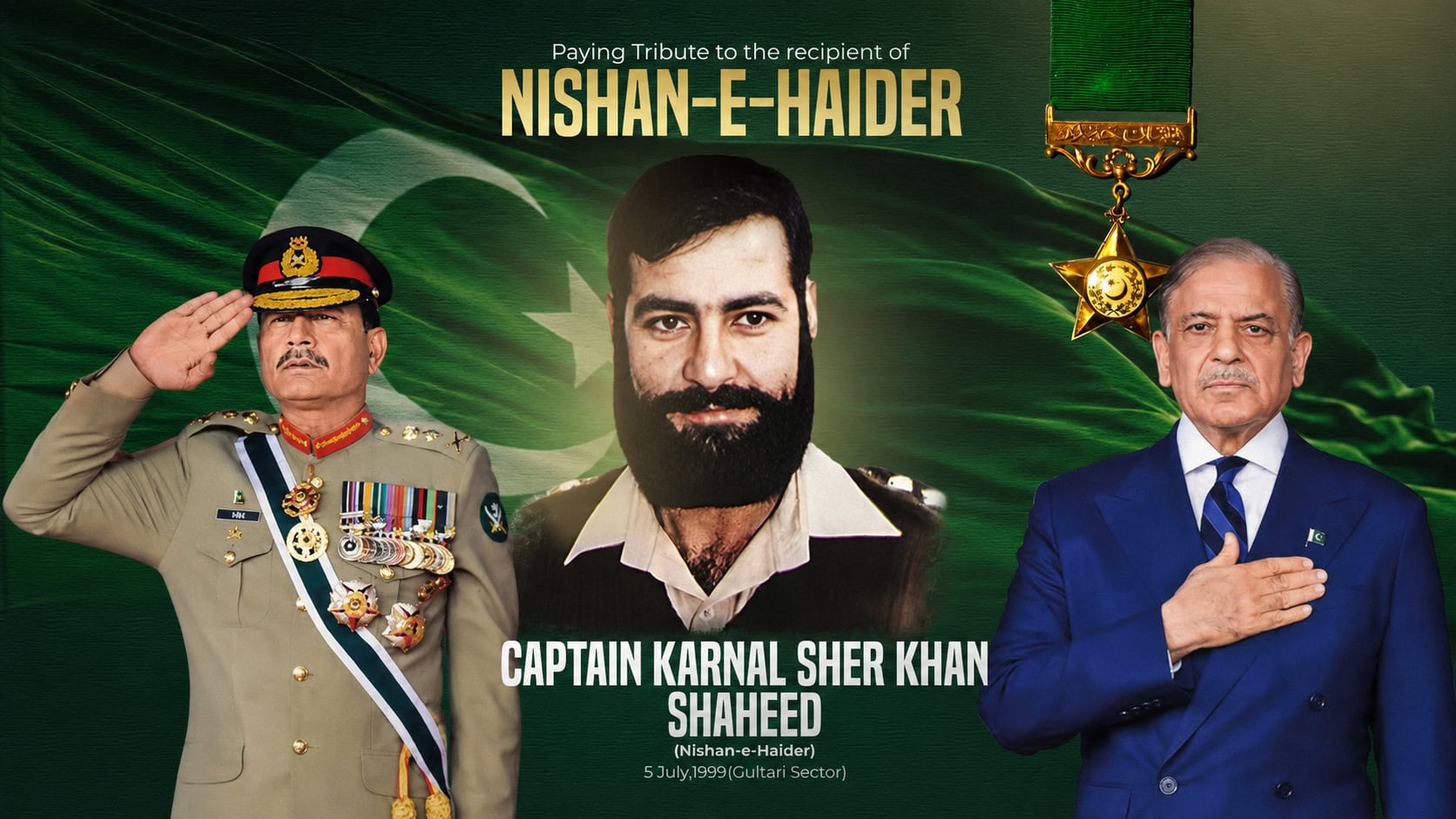 Pakistan Civil Military Leaders Honor Captain Colonel Sher Khan Shaheed On Martyrdom Anniversary