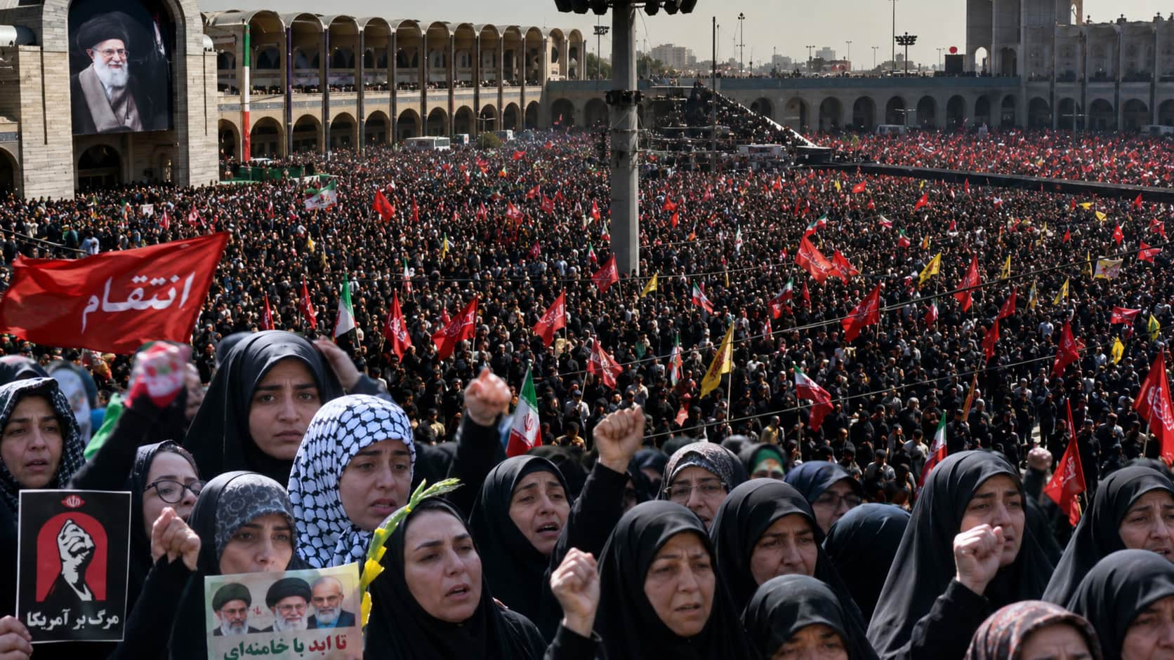 Revenge Chants Echo Across Iran As Khameneis Funeral Ceremonies Underway