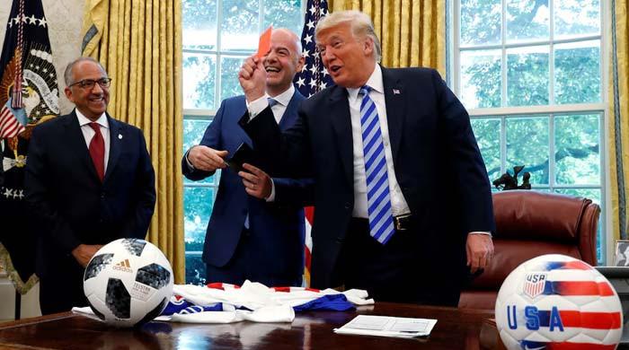 Trump says he sought Fifa review of Balogun red card