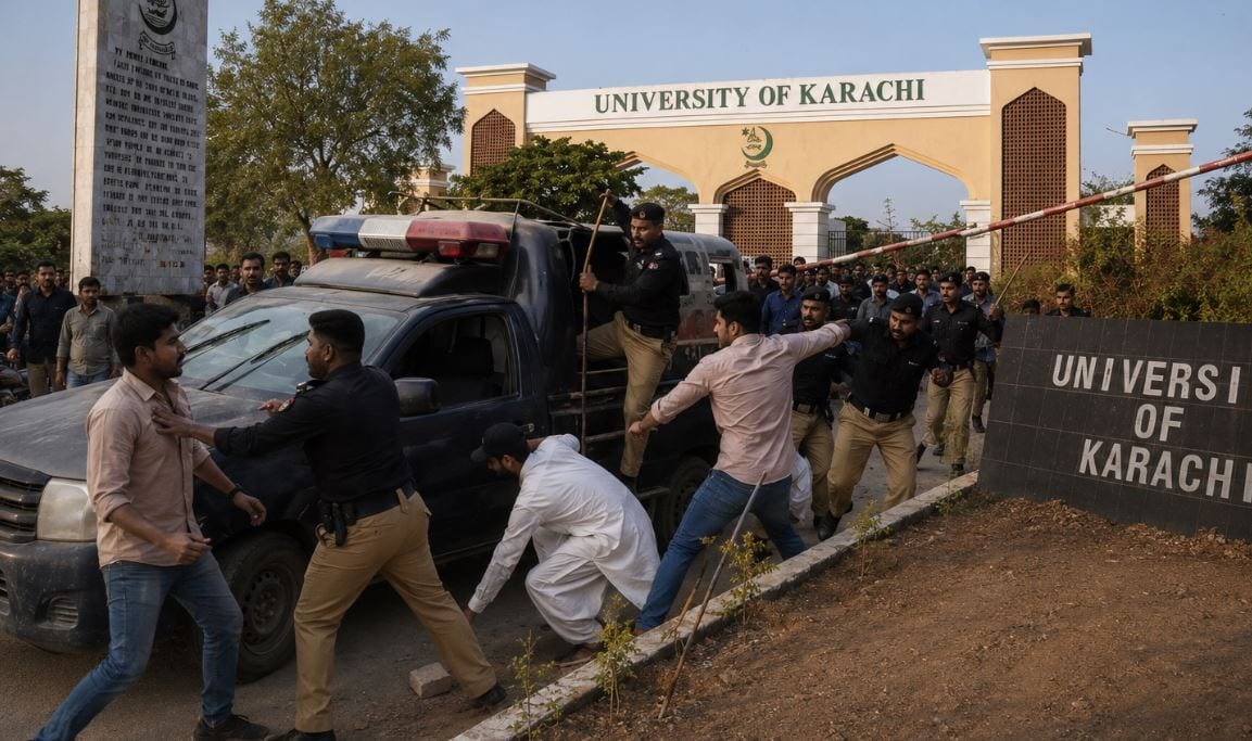University Of Karachi Turns Battleground As Rival Student Groups Clash