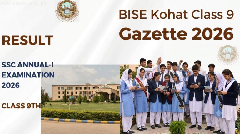 Bise Kohat Class 9 Gazette 2026 Download Pdf