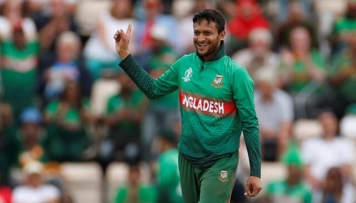 Bangladesh says star cricketer Shakib will not play again after Hasina event