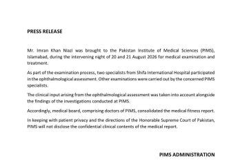 Pims Details Imran Khans Medical Examination As Pims Doctors Role Comes Under Scrutiny