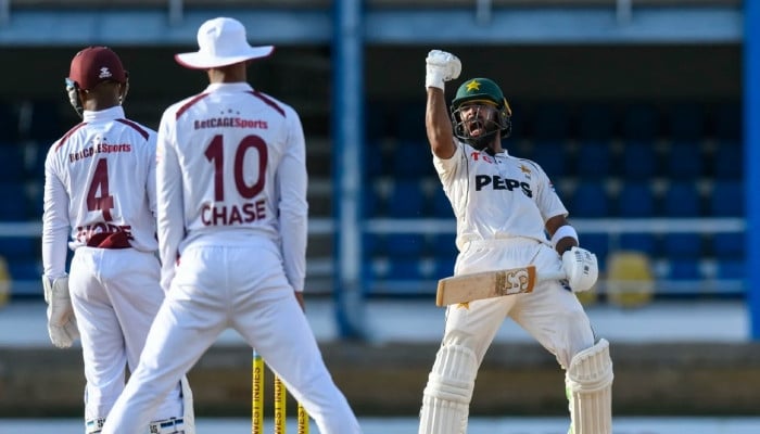 Shafique's ton takes Pakistan close to wiping out first-innings deficit against West Indies