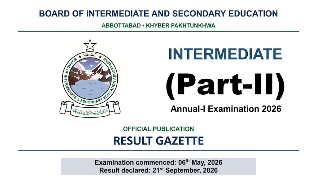 Bise Abbottabad Inter Class 11 12 Gazette 2026 Download