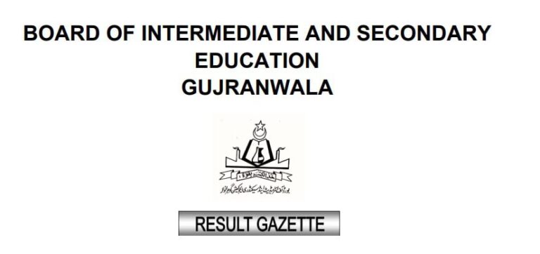 Bise Gujranwala Complete Pdf Gazette For Class 9 Results 2026