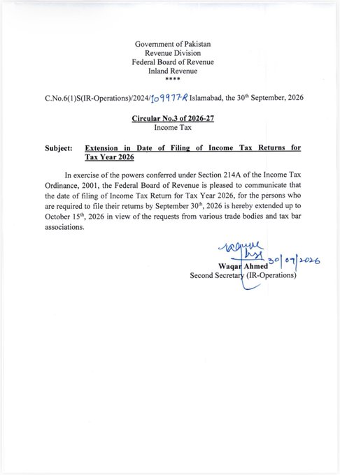 Relief For Taxpayers As Income Tax Return Deadline Extended To October 15