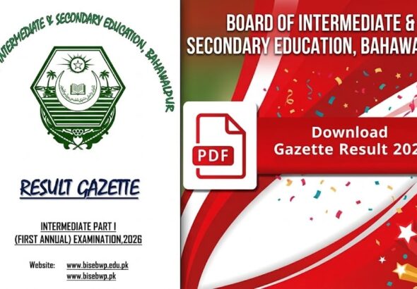 Bise Bahawalpur 11th Class Result Gazette 2026 Pdf Download Check 1st Year Results Online