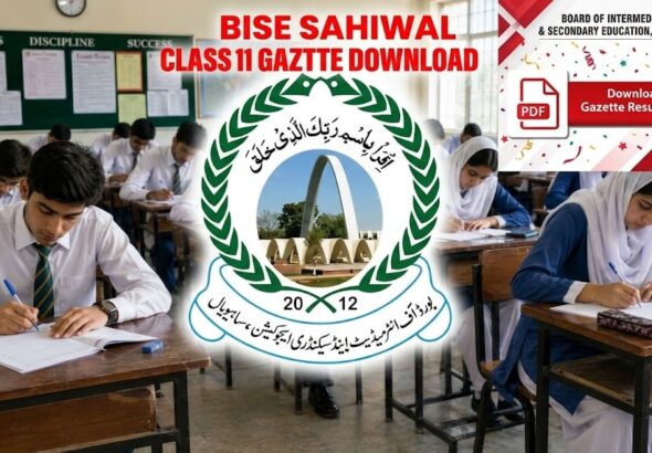 Bise Sahiwal Class 11 Inter Part 1 Gazette 2026 Pdf Download