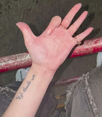 Hania Aamir turns heads with New “Love Yourself First” Arabic Tattoo