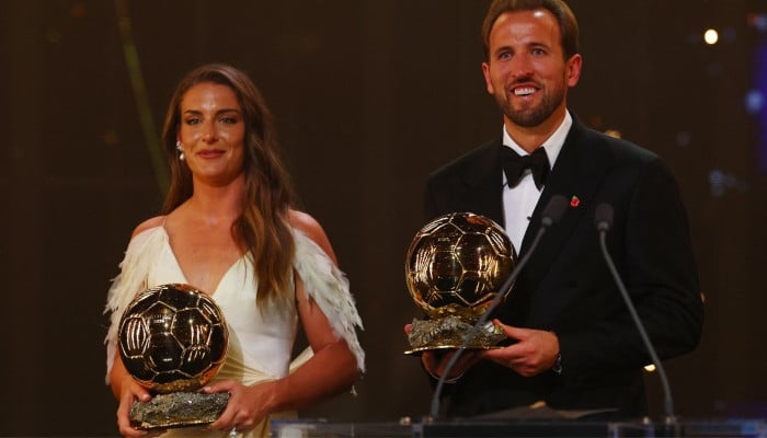 Harry Kane lifts Ballon d'Or as Putellas wins women's prize for third time