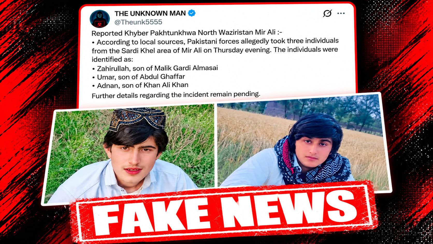 Indian Proxy Propaganda Exposed Over Fake Reports On North Waziristan Abduction
