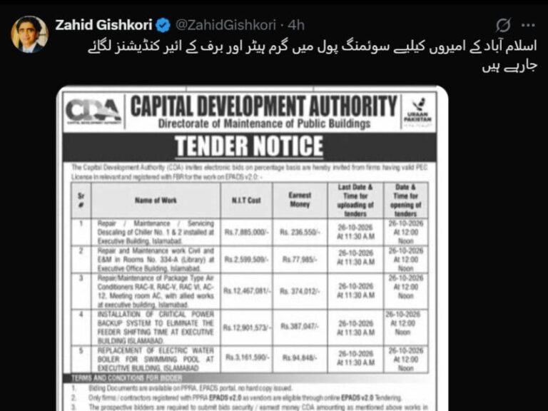 Pm Office Chillers Swimming Pool Boiler Get Rs39million Fix Amid Austerity Drive