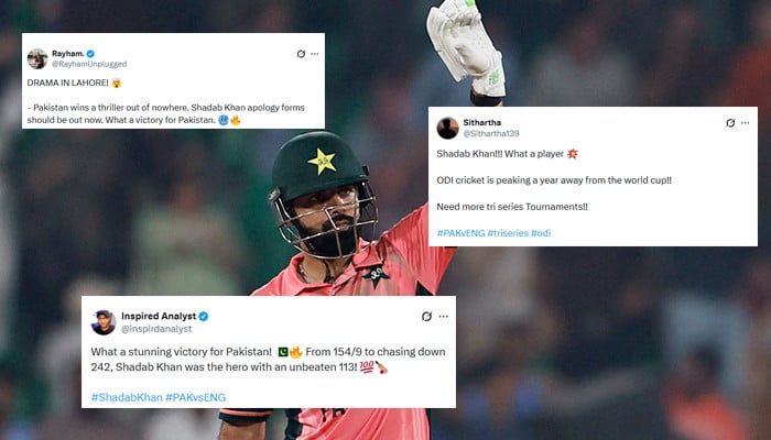 'Unbelievable' Shadab Khan leaves fans in awe after England heroics